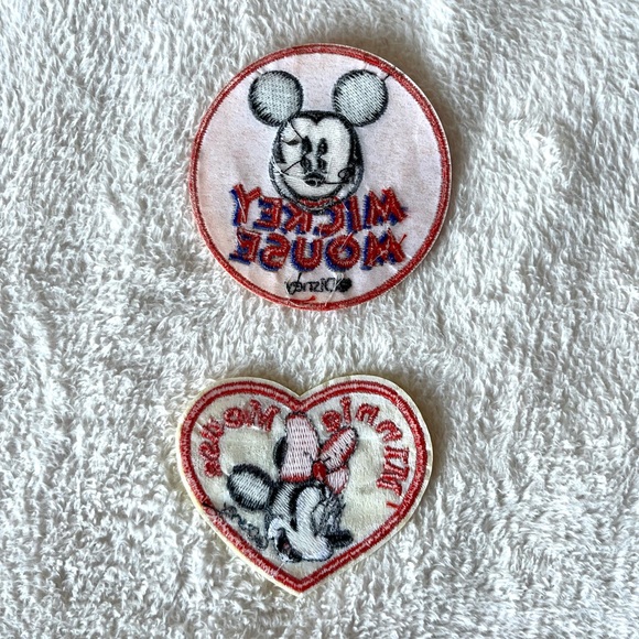 Mickey and Minnie Mouse Iron on Patches - Set of 2 - Picture 2 of 4